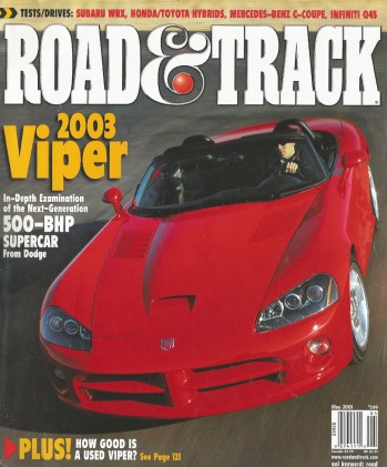 ROAD & TRACK 2001 MAY - VIPER, DAYTONA, WRX, EVO VII